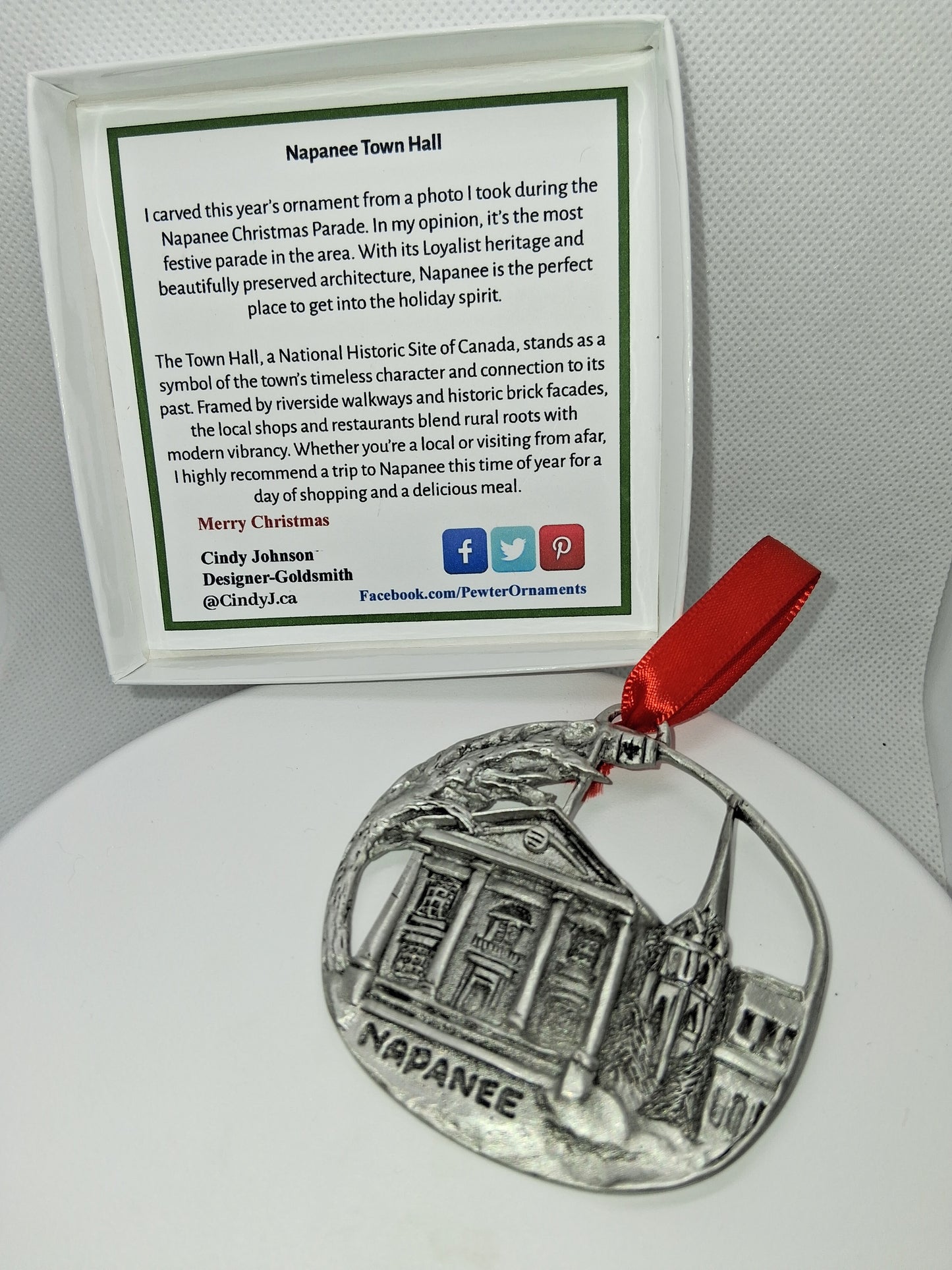 3 PACK - 2025 Napanee Town Hall Ornament